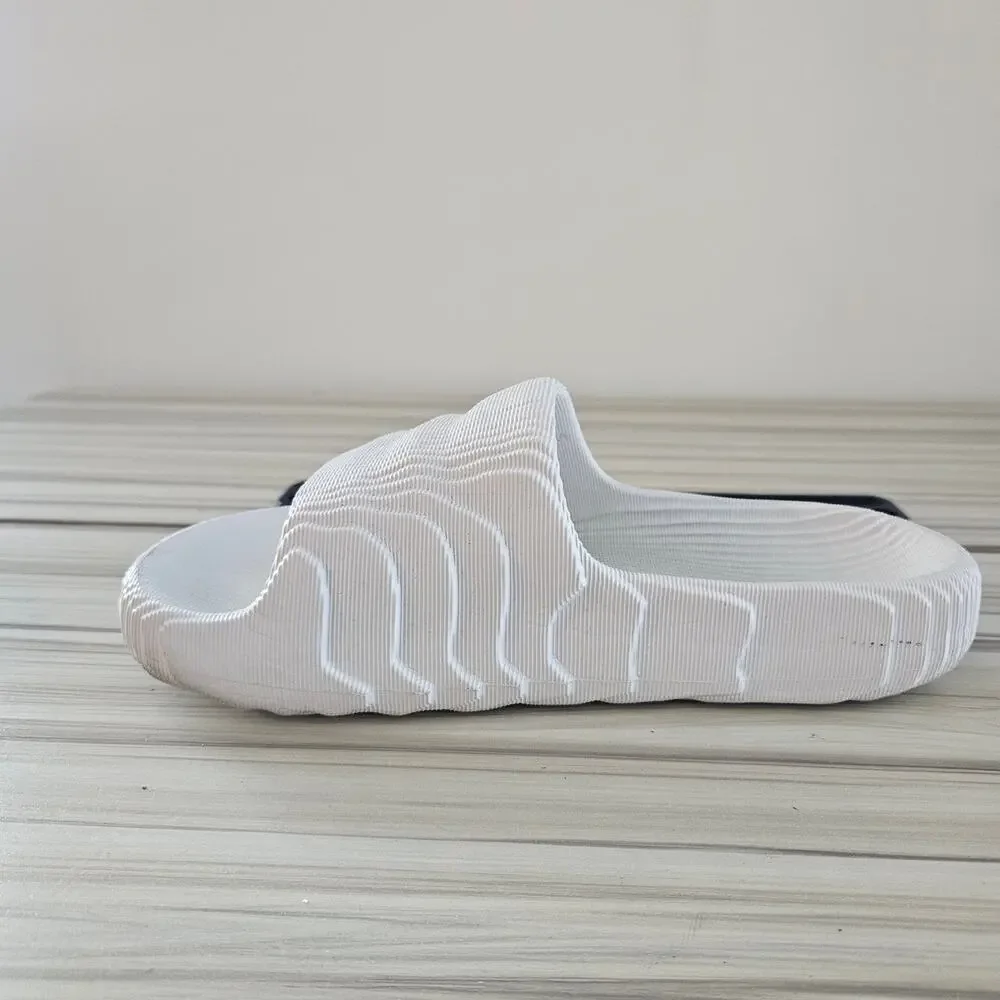 Adidas Originals Adilette 22 Men's Slide Sandals White Size 5 - Picture 3 of 9